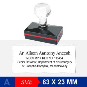 Doctor Stamp / Pre ink stamp for Doctor / crystal handle