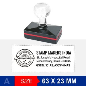 GST Stamps, Address stamp with GST (Crystal Handle)