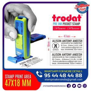 Advocate Stamp : Trodat Pocket 18*47 mm