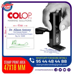 COLOP POCKET STAMP 18 X 47mm # 3/4 LINES #