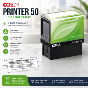 Self Ink Stamp – Colop Printer 50 (Laser Engraved, 30mm x 69mm)