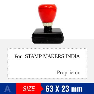 Proprietor Stamp 23mm X 63mm Dura