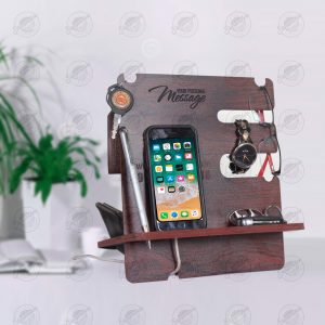 Personalised Table Organizer gadgets / Birthday gift for Father / Gift for Him / Birthday Gift for Papa / gift for him nightstand organizer  /  Gift for Dad /