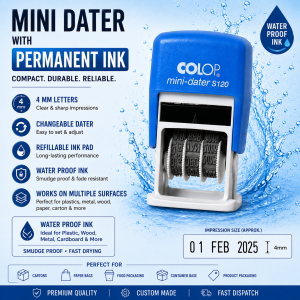 Mini Dater with Permanent Ink