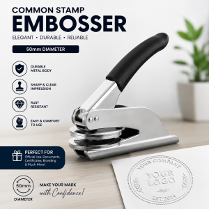 50 mm Notary Embosser , Embossing Stamp, Common Stamp - Dolphin