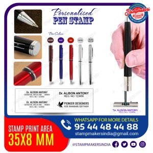 Pen Stamp, Pen with Pre - Inking Stamp