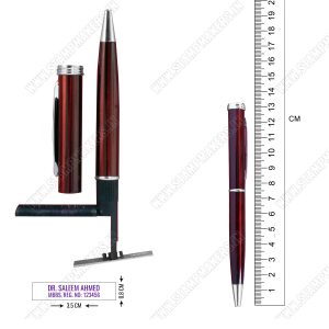 Pen Stamp, Pen with Pre - Inking Stamp - Brown Body