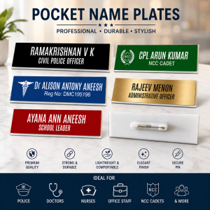 Customized Pocket Name Badge / Customized Pocket Name Plate