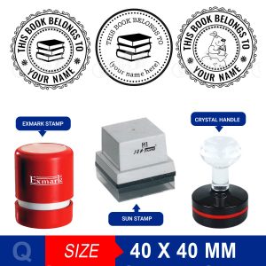This book belongs to Stamp / This book belongs to seal / This book belongs to rubber Stamp