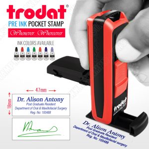 Pocket Stamp Todat - 45x18mm
